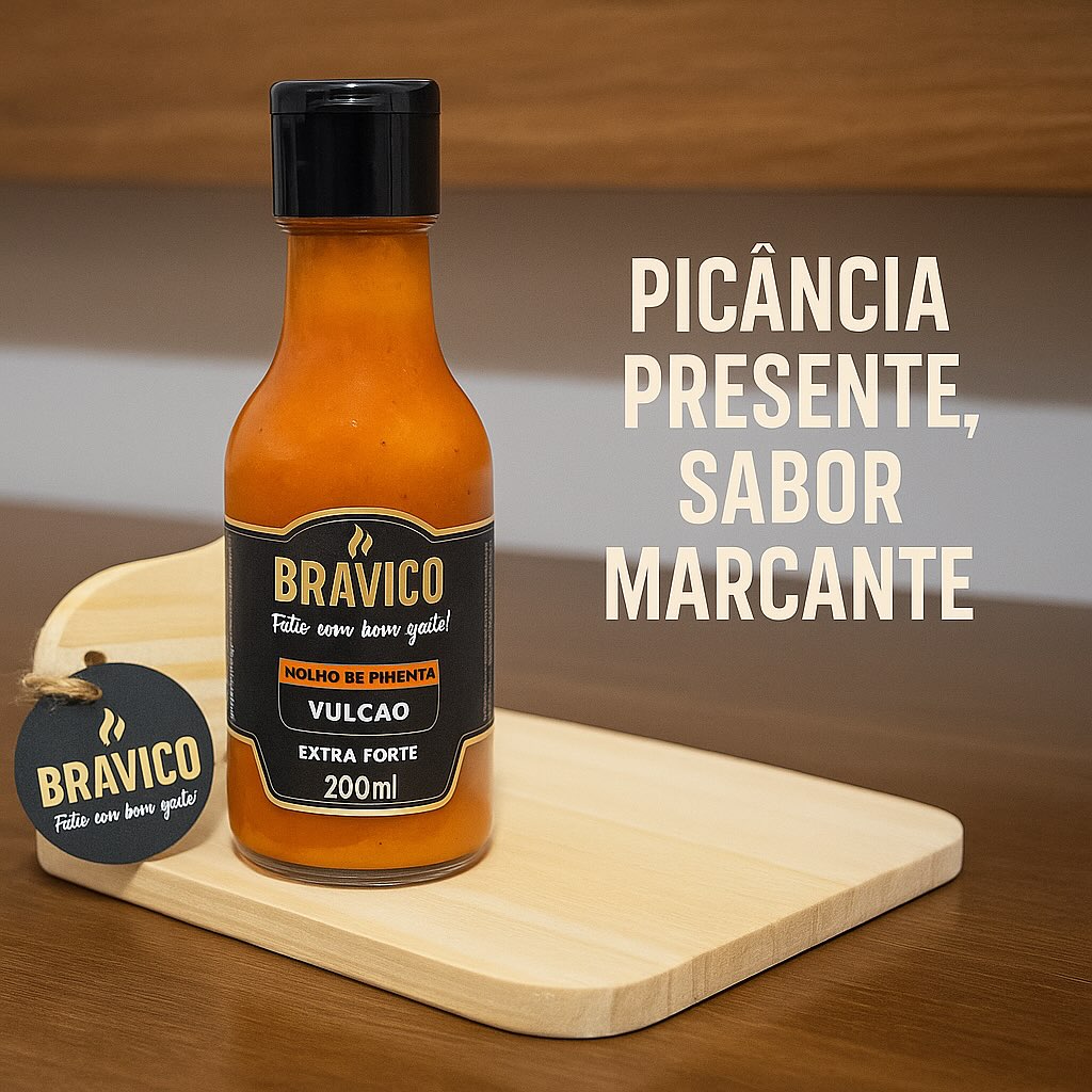 Molho de pimenta Bravico Vulcão
