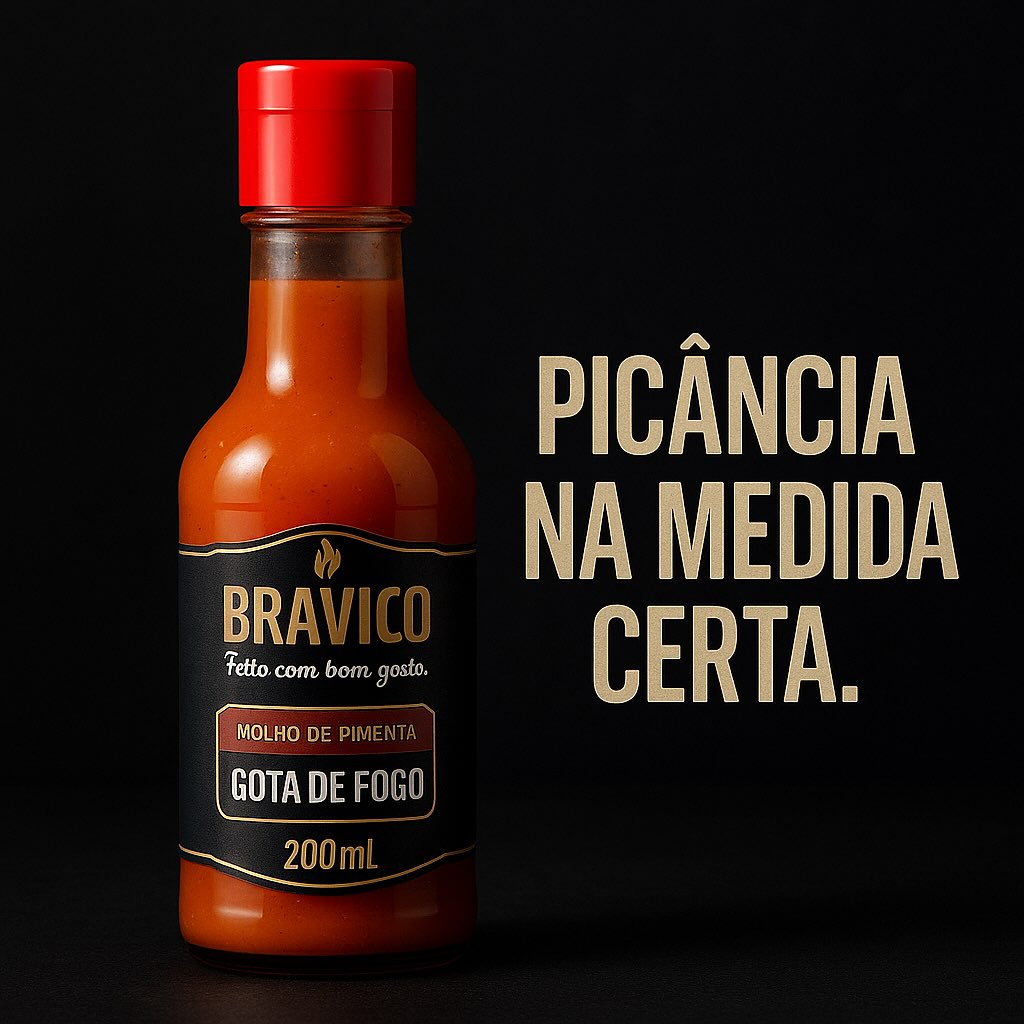 Molho de pimenta Gota de Fogo Bravico